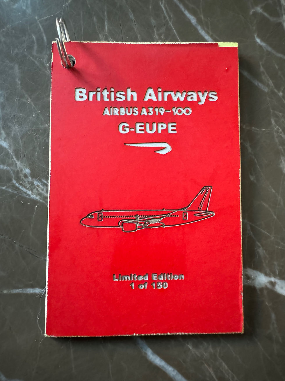 Thumbnail: British Airways A319 G-EUPE fuselage speedmark skin tag