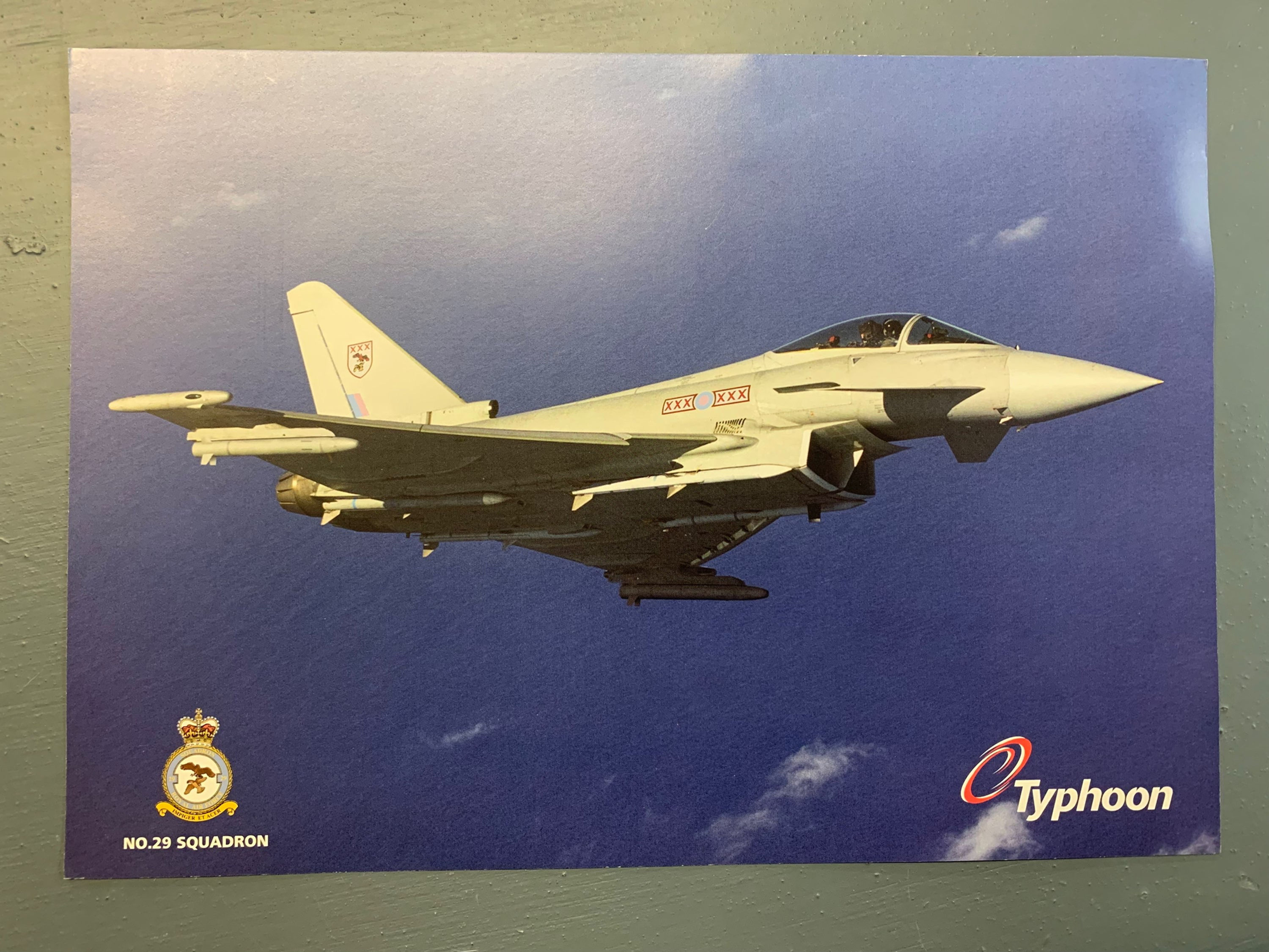 NO 2 9 SQUADRON - TYPHOON information card