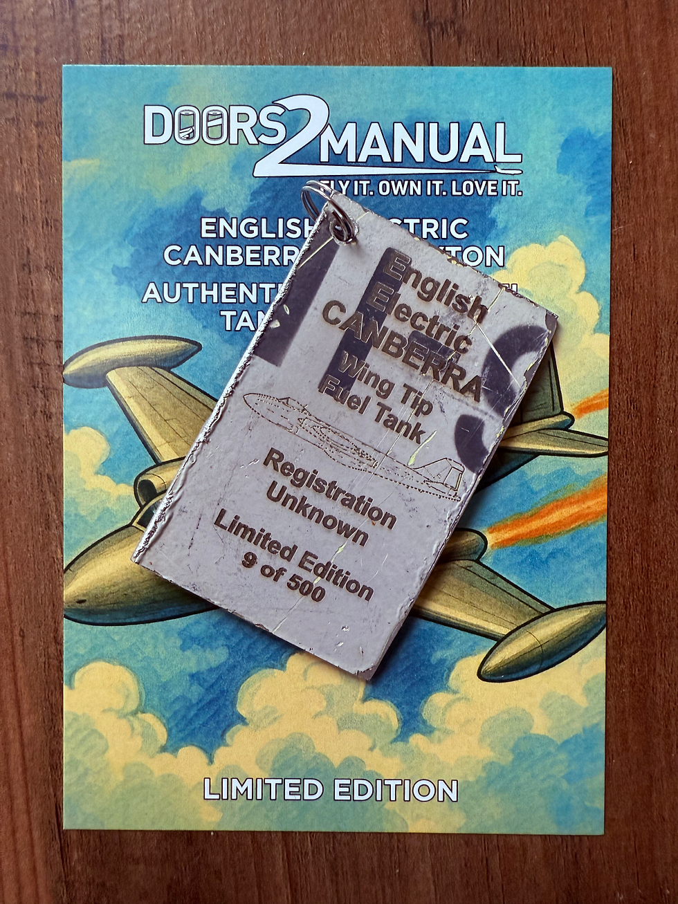 Thumbnail: RAF Wyton English Electric Canberra wing tip fuel tank tag