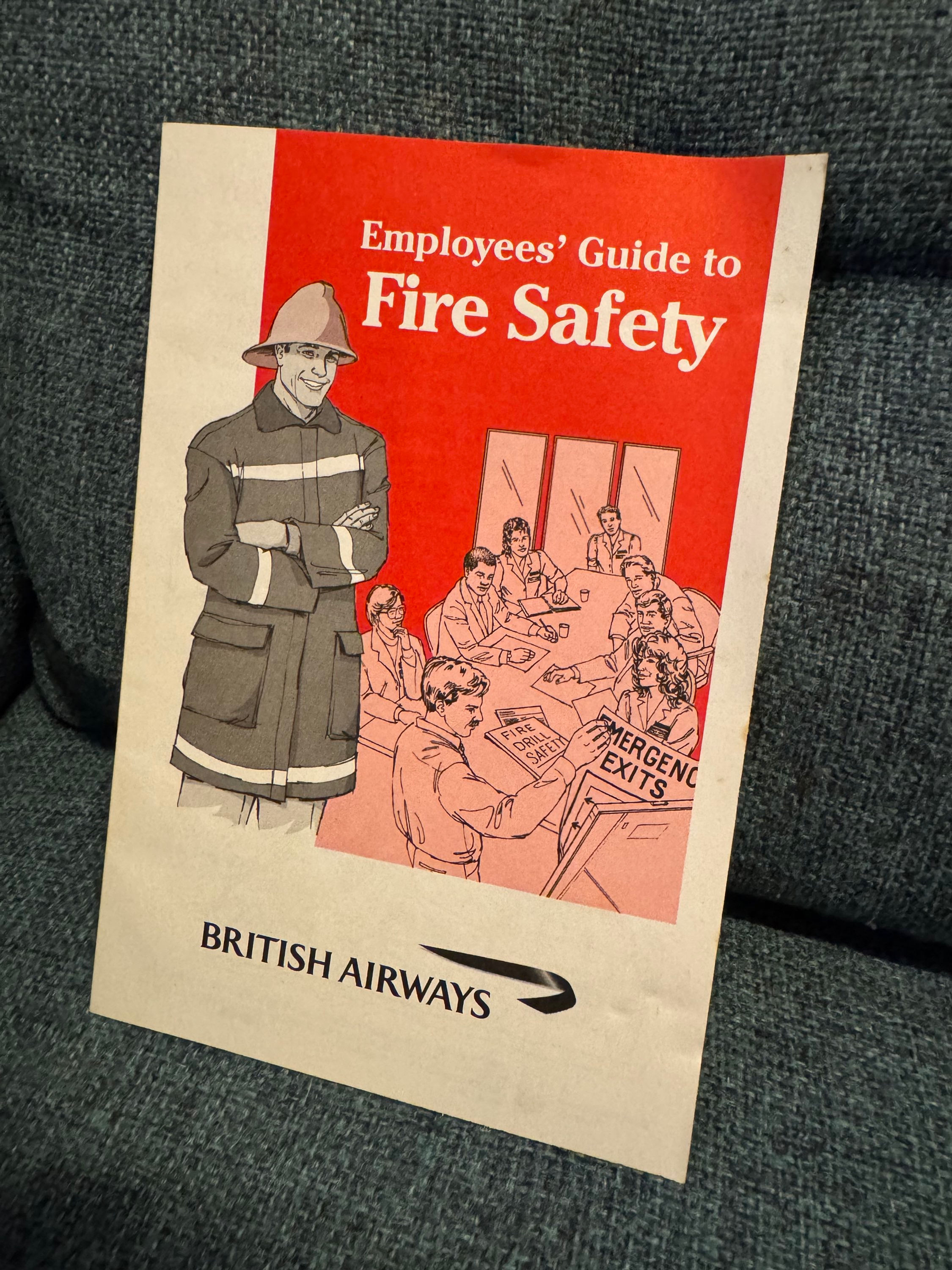 British Airways fire safety booklet