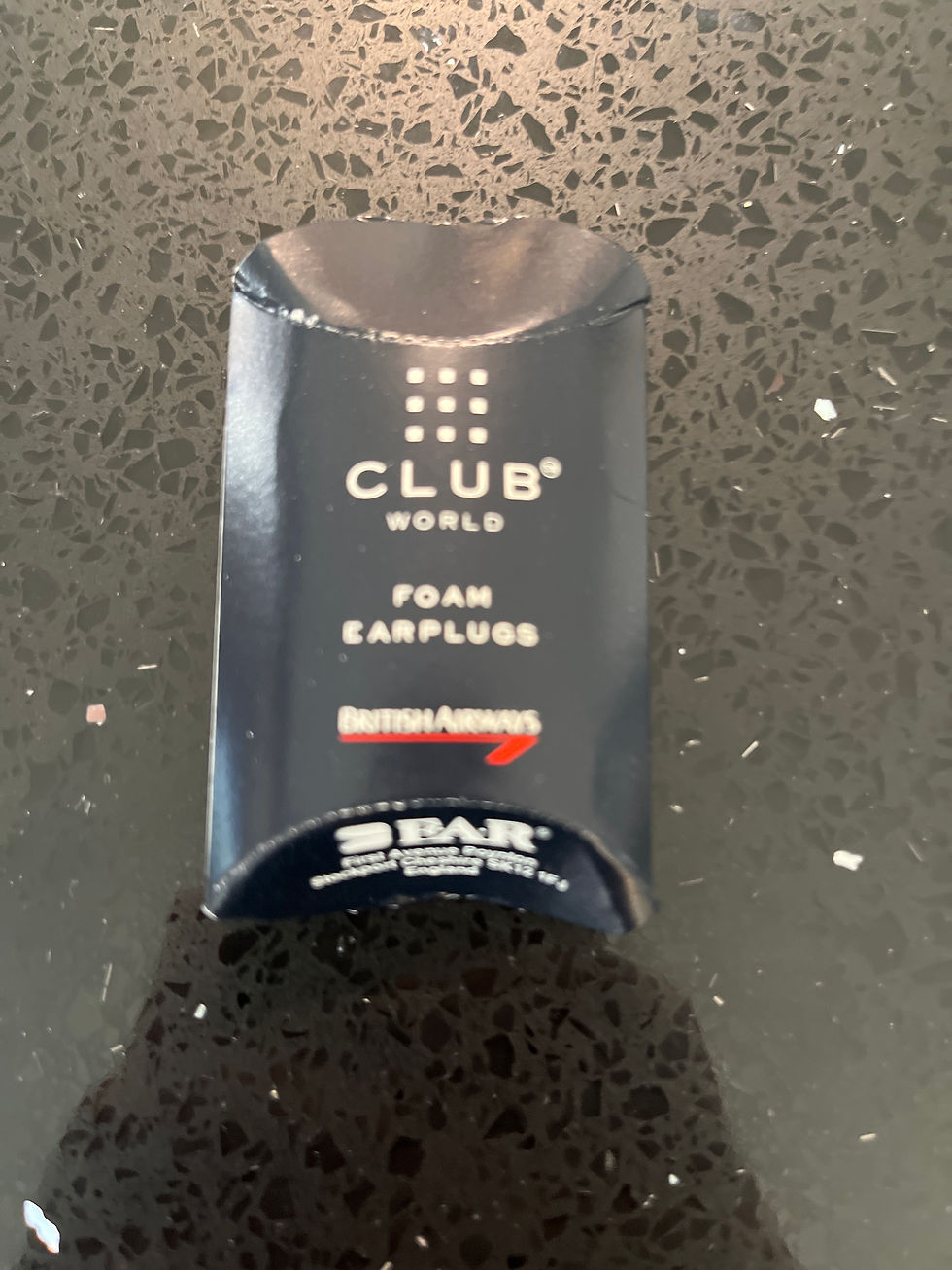Thumbnail: British Airways Club World eye mask and foam earplugs