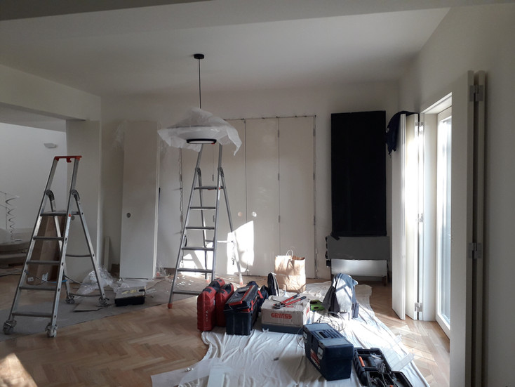 Fase de obra - projeto design de interiores