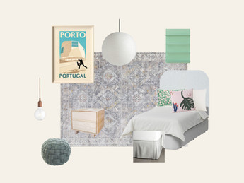 Moodboard quarto criança - projeto design de interiores