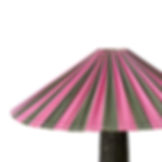 Thumbnail: Abajur plissado em bambu com riscas rosa e verde