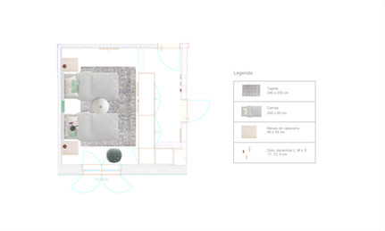 Planta quarto criança - projeto design de interiores