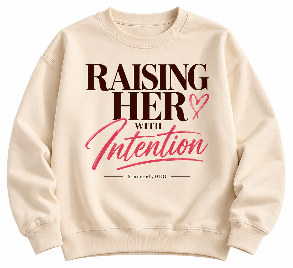 Raising Her with Intention tan cream graphic crewneck sweatshirt by SincerelyDEG