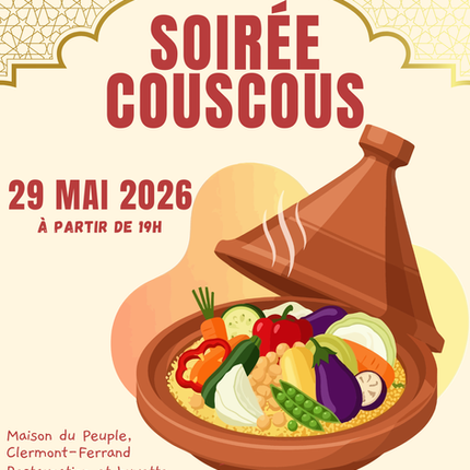 Affiche soirée Couscous Handball Clermont Métropole