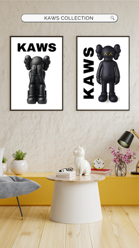 こ*じ様 ケイトモス × KAWS アートプリント 2点セット フレーム入り こ*じ様 ケイトモス × KAWS アートプリント 2点セット フレーム