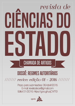 Chamada de artigos para Dossiê Regimes Autoritários Revista Ciências do EStado