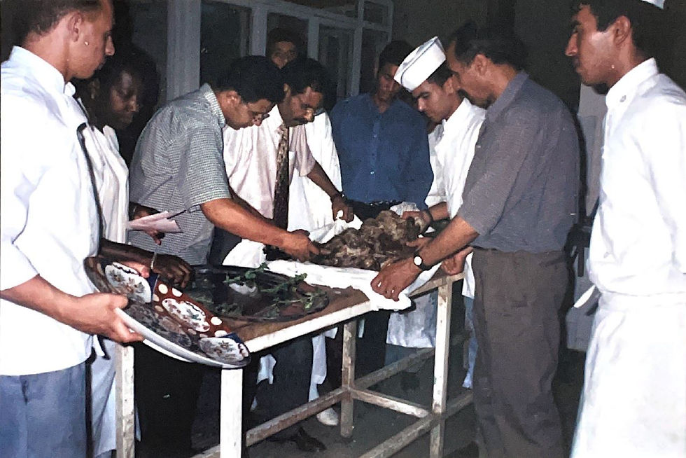 Chef Chafik Alloui of TajineXpress early in his culinary career