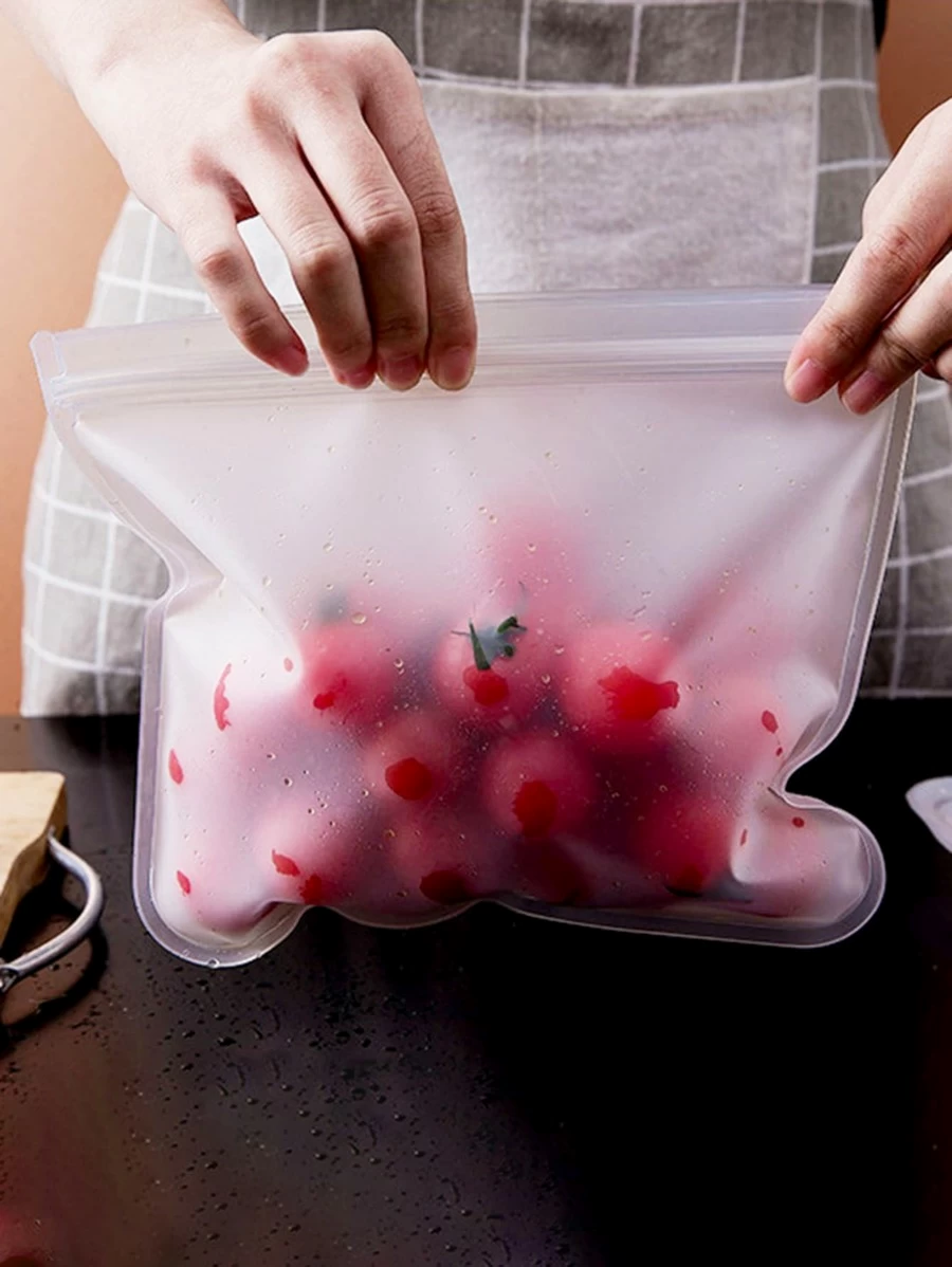 Thumbnail: Clear Food Fresh Bag with zip lock (4 pcs)