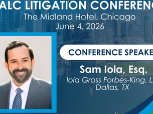 Sam Iola Speaking at Perrin Talc Litigation Conference in Chicago