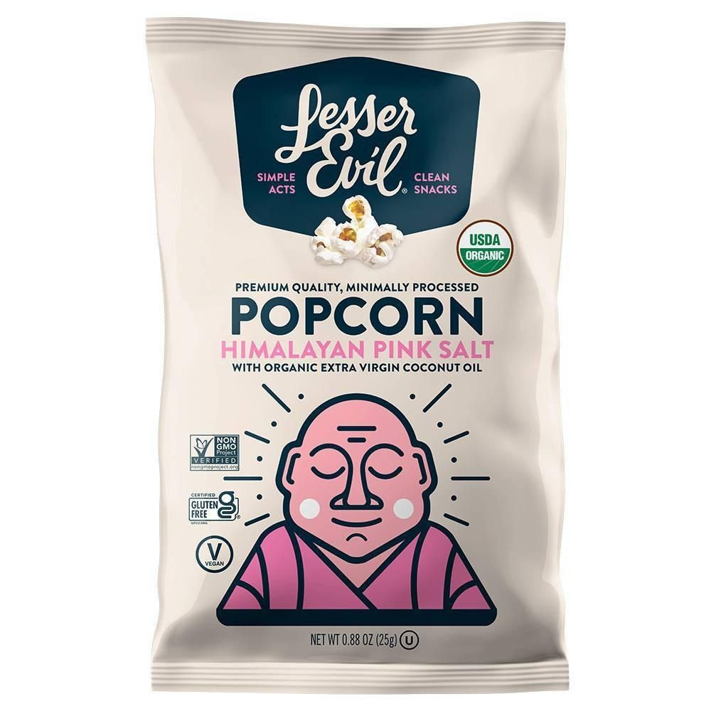 Lesser Evil Popcorn Pink Single Bag 0.88 oz