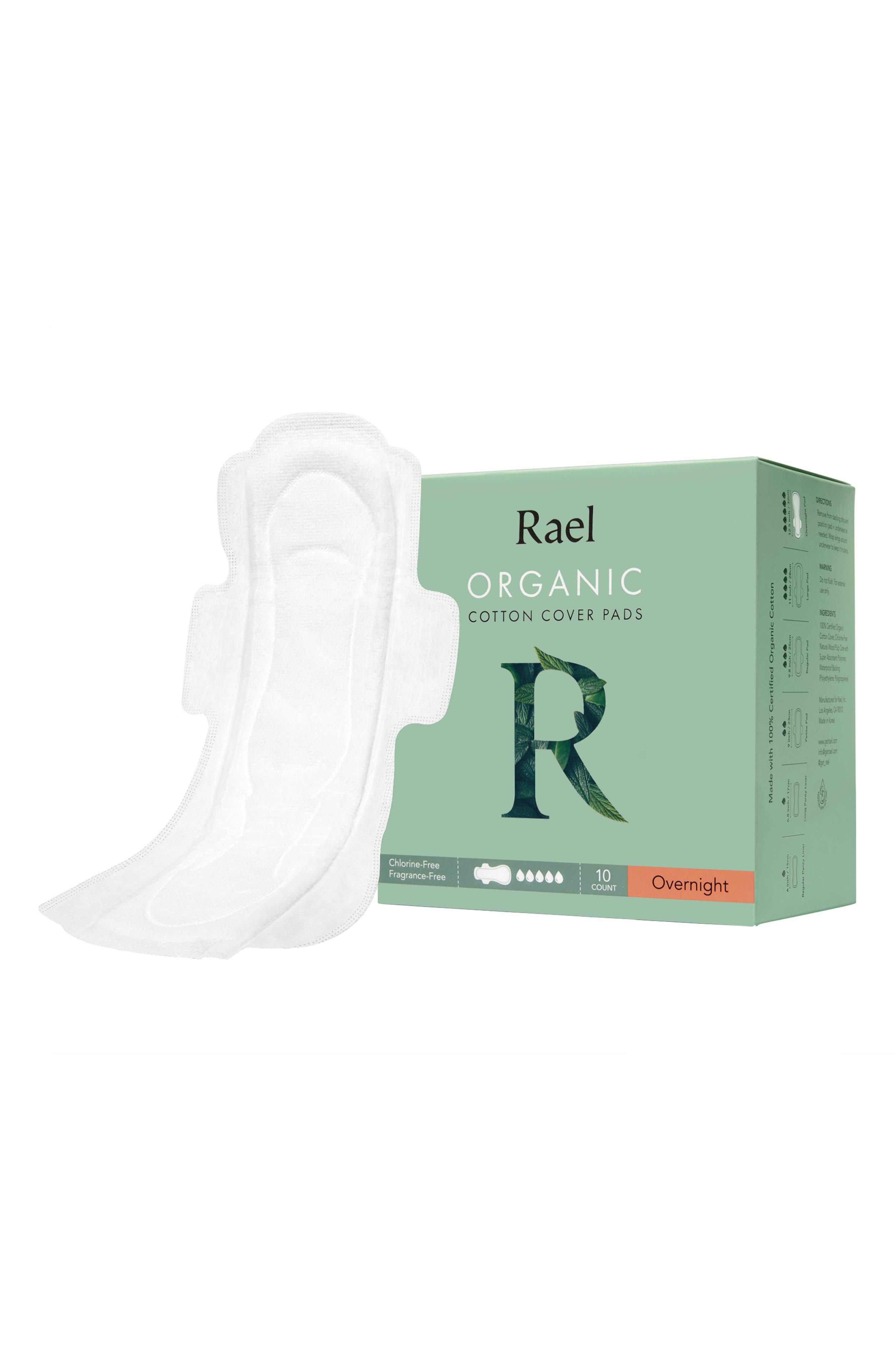 Rael Organic Cotton Cover Menstrual Overnight Pads