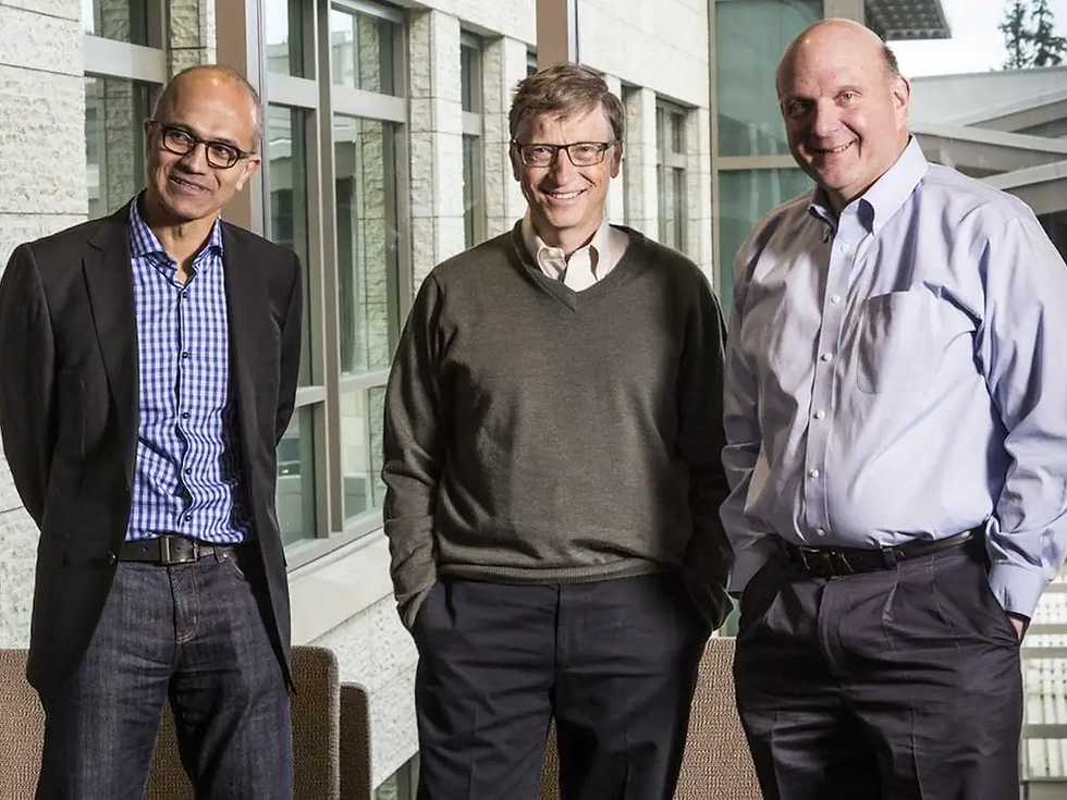 Case in point, Satya Nadella was promoted to CEO from within Microsoft.