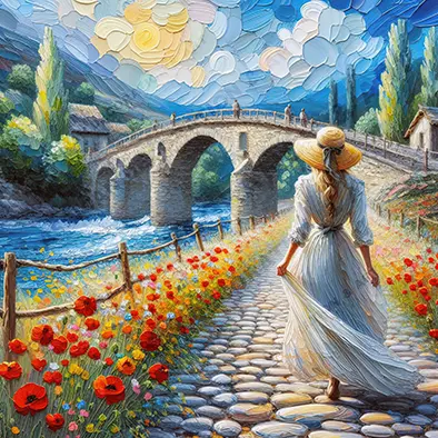 Thumbnail: Stone Bridge Serenity (SBS) - AC-SBS | Digital Art Collection
