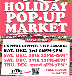 Downtown Trenton Holiday Pop-Up - December dates announced!