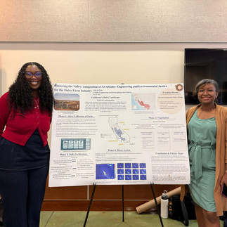 Akirah presents research at CE 190 poster session