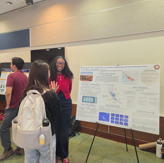 Akirah presents research at CE 190 poster session