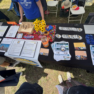 Healthy Martinez table at the John Muir Earth Day Celebration in Martinez