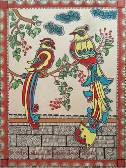 Madhubani Parrots (8 yrs)
