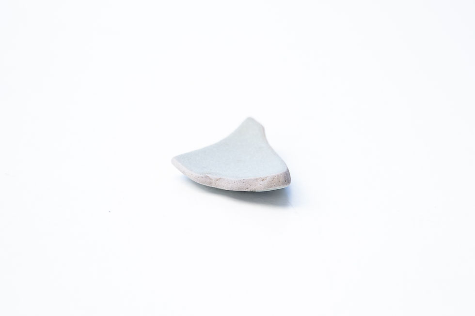 Thumbnail: Gray Blue Floral Sea Pottery Piece - JAN08