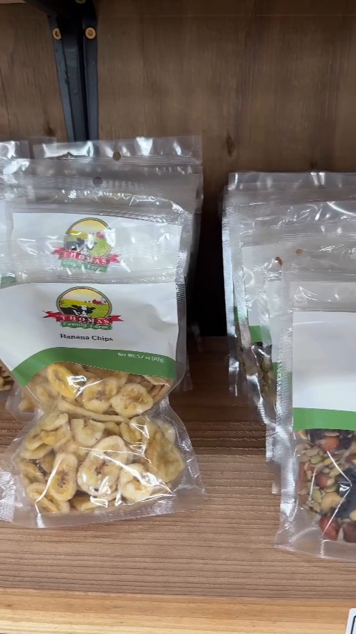 Packaged dried treats in the General Store