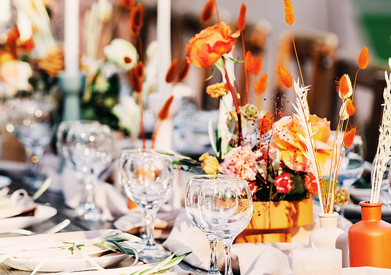 A Charity Gala Table Set For The Event