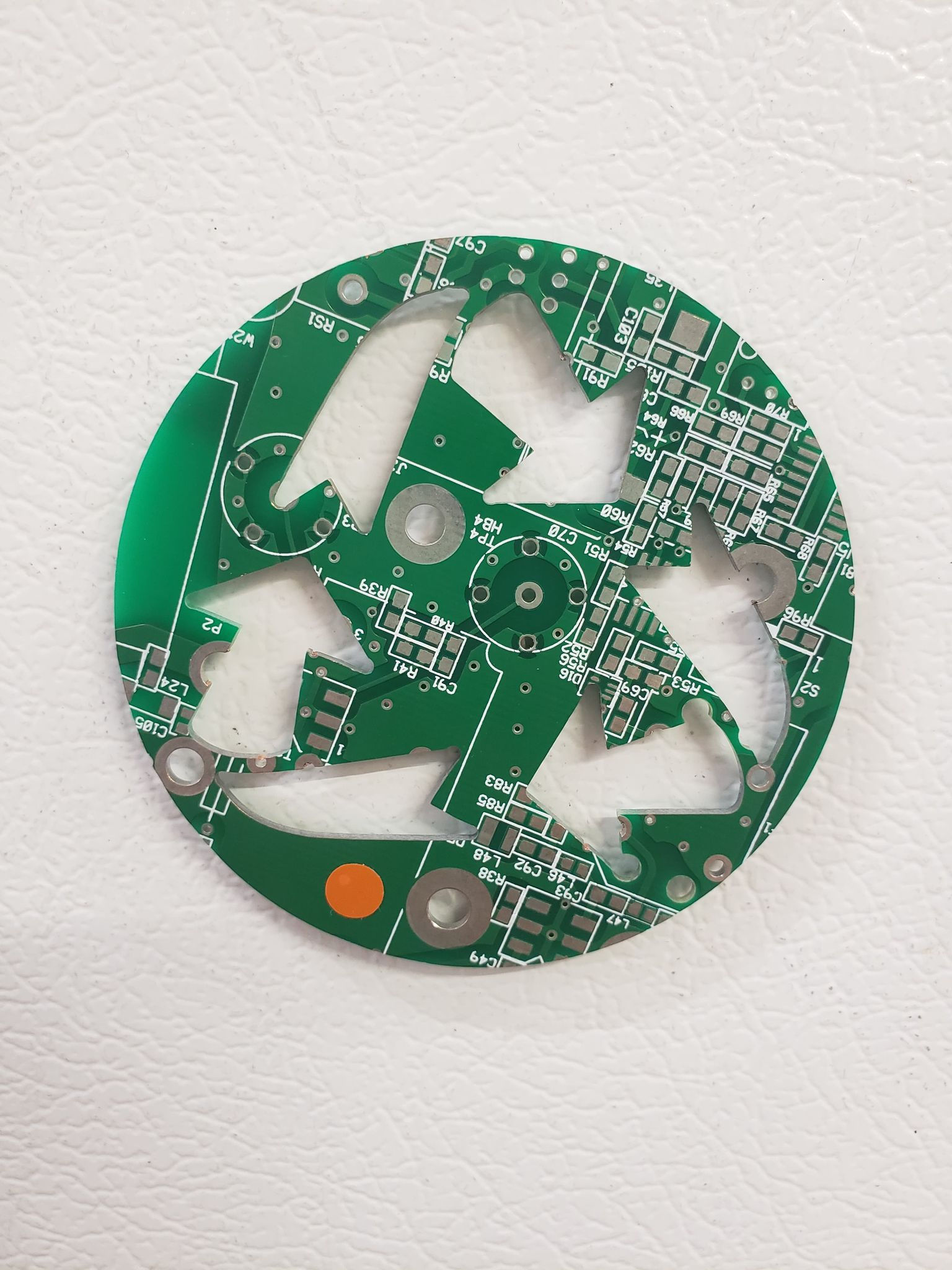 MAGNET - Recycled Circuit Board - Recycle Symbol