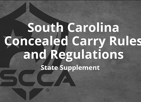 South Carolina Concealed Carry State Supplement Course.