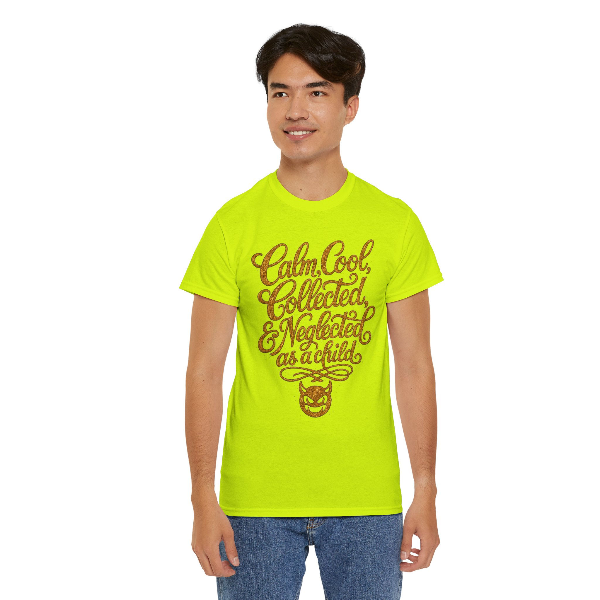 Calm, Cool, Collected, & Neglected as a Child - Retro Script Graphic Tee