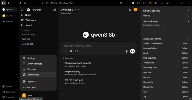 robust chatbot interface.