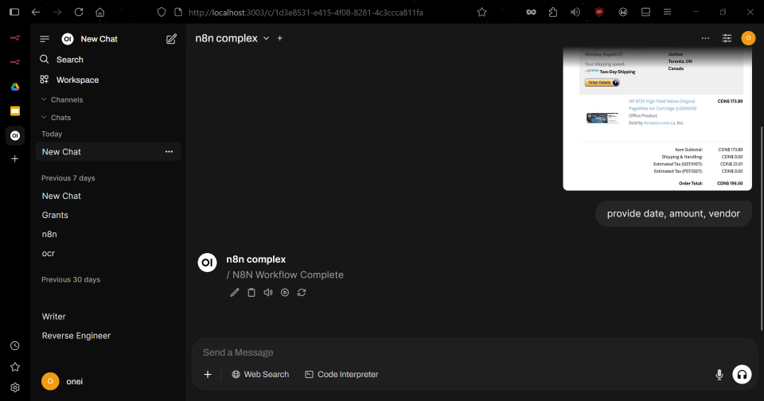 n8n local workflow for OCR
