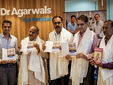 Dr Ashar Agarwal is congratulated by Agarwal Mahasabha