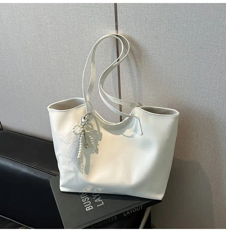 Pearl Embellished Tote Bag for Women