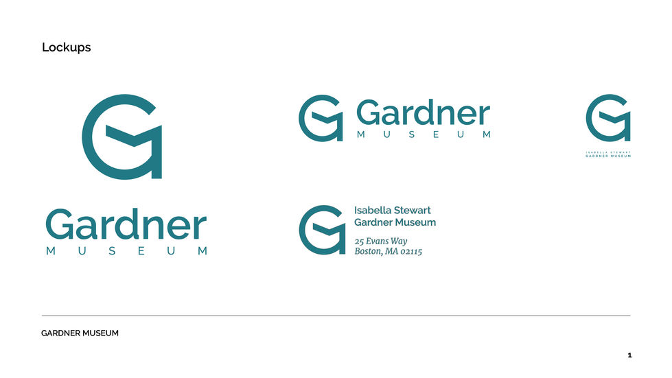 Gardner Museum Comprehensive Rebrand | Style guide excerpt