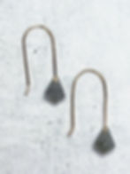faceted labradorite drops on gold earring wires flat lay