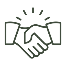 Networking Support Icon: a handshake