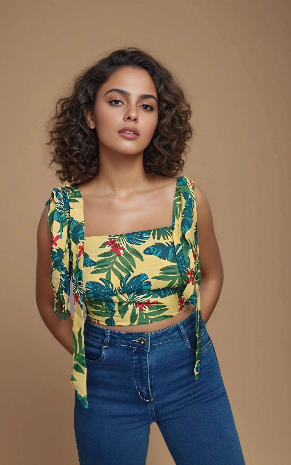 TropicalAmber Crop Top