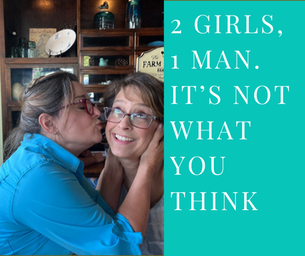 My sister and me as adults, having a moment.
