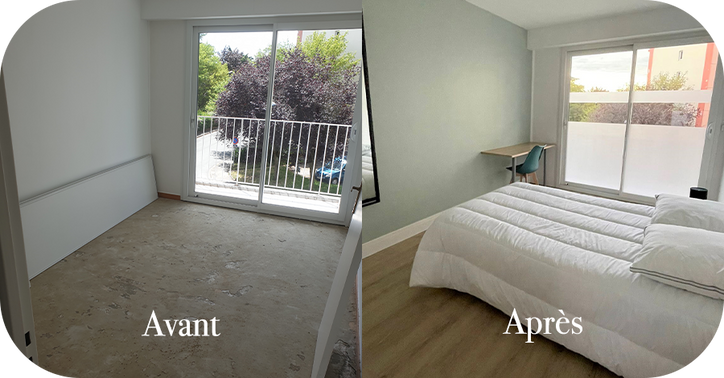 Projet de rénovation de bien immobilier à Laval en Mayenne pour locations de chambres individuelles