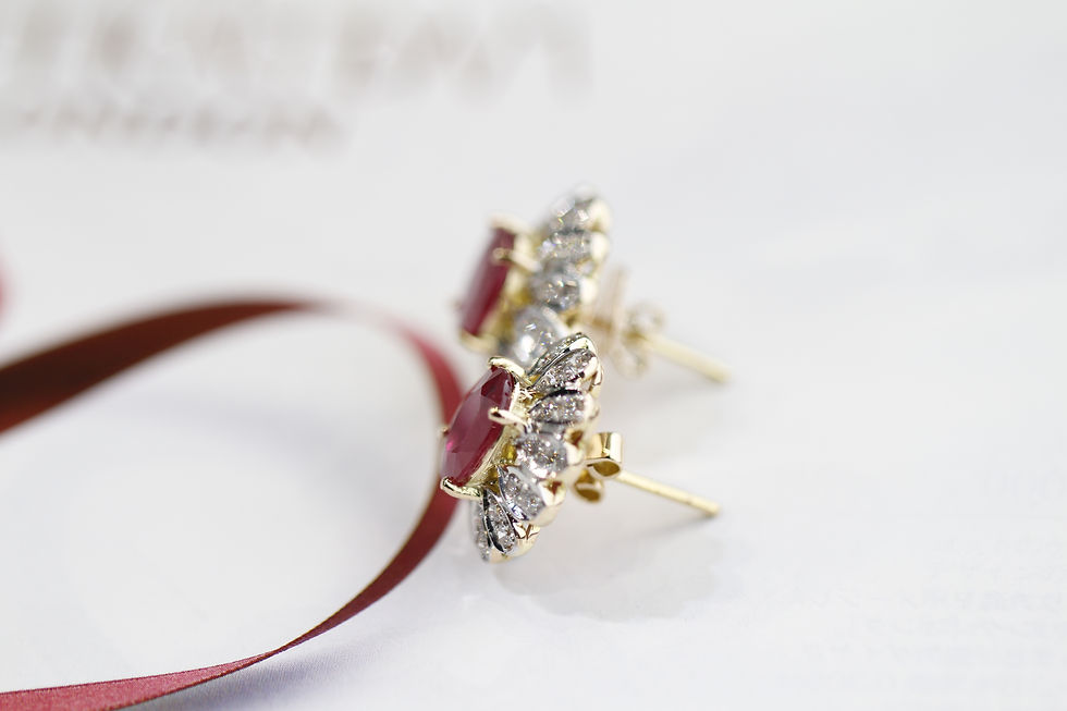 Thumbnail: Africa ruby earrings 4.5 cts P8E5006