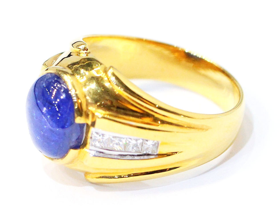Thumbnail: Blue sapphire Men ring 6.28 cts Y2R3366