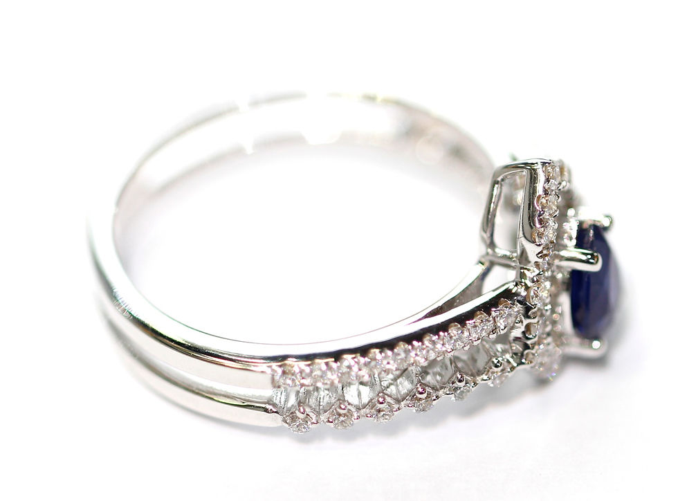 Thumbnail: Blue sapphire ring 0.514 cts W8R4953