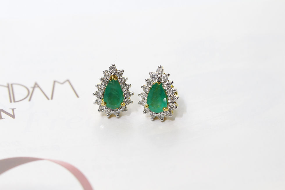 ภาพขนาดย่อ: Emeralds earrings 1.54 cts Y8E4973