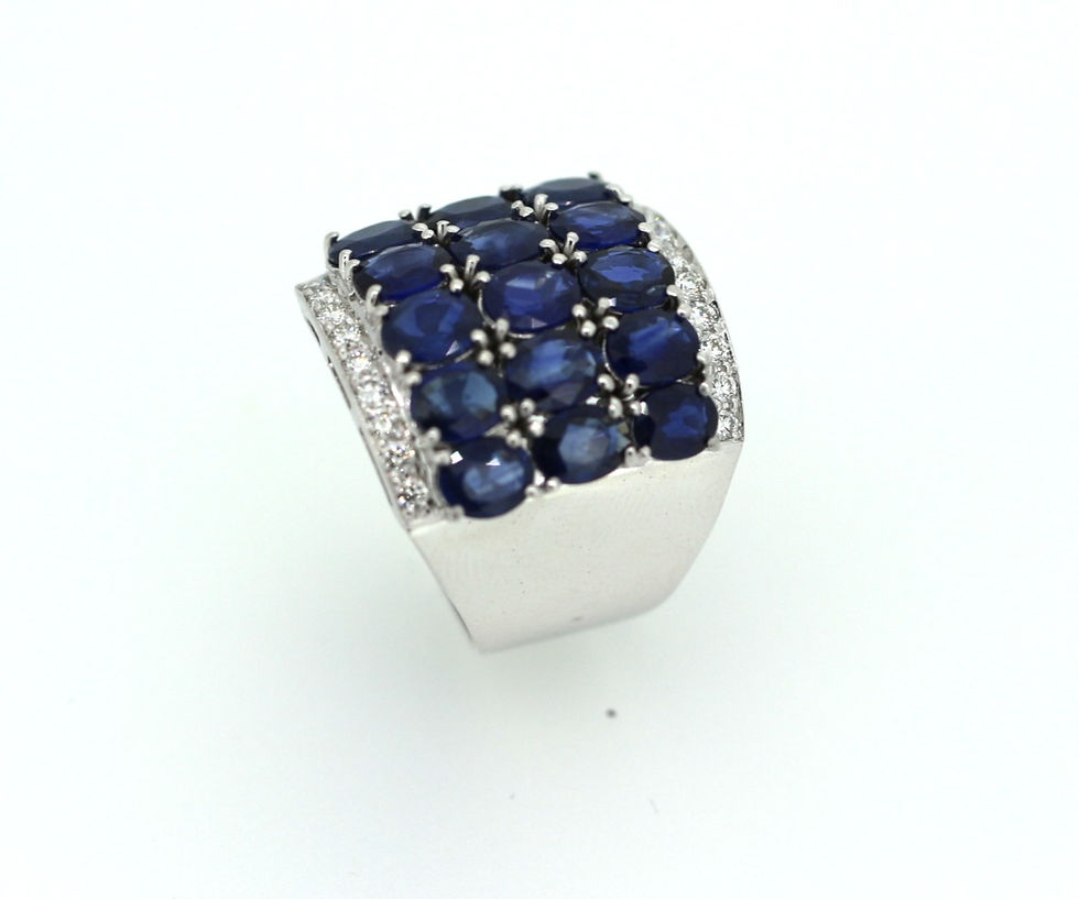 Thumbnail: Blue sapphire ring 6.28 carats W8R2440