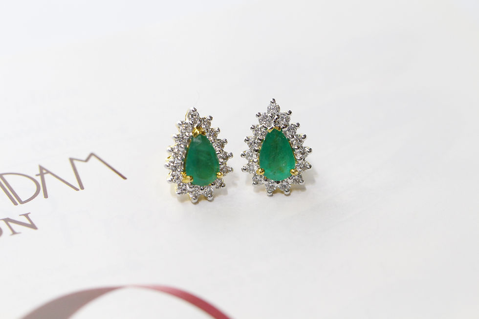 ภาพขนาดย่อ: Emeralds earrings 1.54 cts Y8E4973