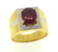 Ruby diamond ring 3.38 cts IZEY