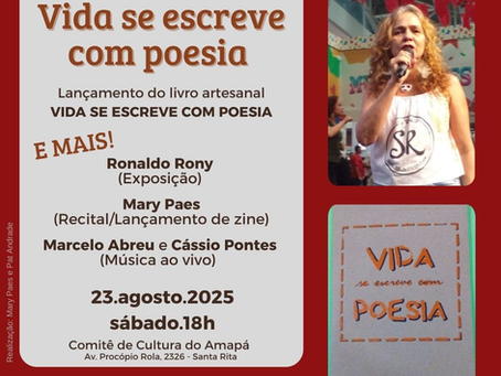 Poesia e música em noite de lançamentos com Pat Andrade e Mary Paes