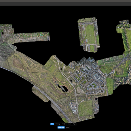 Construction Surveying,
Environmental Mapping
Urban Planning,
Infrastructure Inspection
University Campus, Mapping.
Site Planning & Design